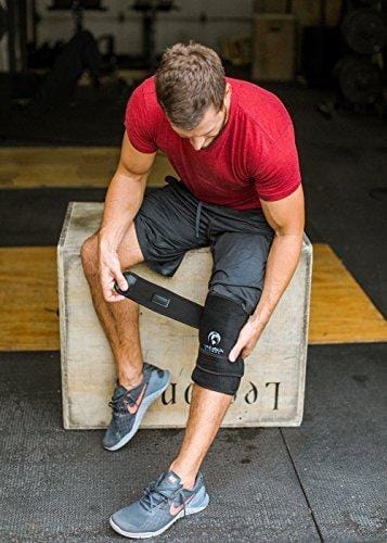 Knee Support Sleeve Wrap By Simple Health, Adjustable Compression Brace for Magnetic Pain Relief with Neoprene Copper