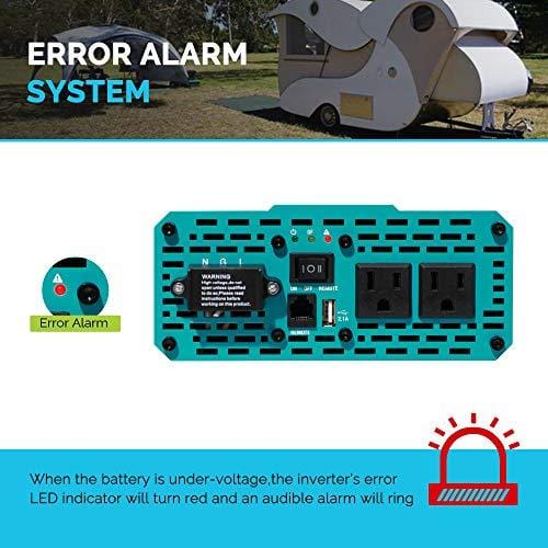 Renogy 1000W 12V Pure Sine Wave Off Grid Solar Home use Solar Inverter 1000 Watt Power Battery Converter