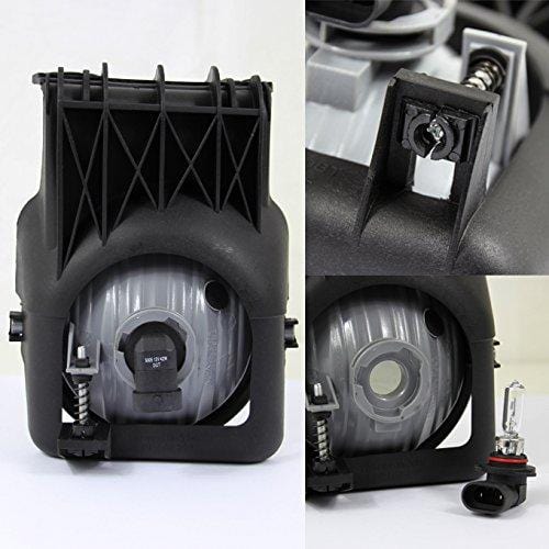For GMC Sierra Pickup Truck Bumper Driving Smoked Fog Lights Driver/Passenger Lamps with Switch/Bulbs