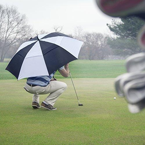 Third Floor Umbrellas 62/68 Inch Automatic Open Golf Umbrella - Extra Large Vented Windproof Waterproof Sturdy Double Canopy
