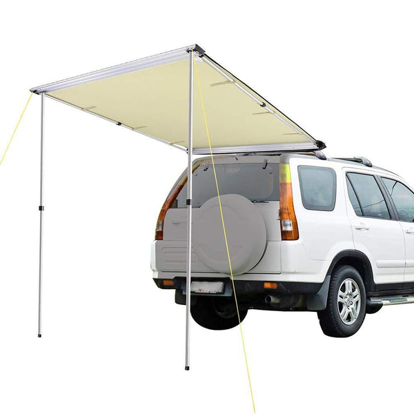 Yescom 4.6x6.6' Car Side Awning Rooftop Pull Out Tent Shelter PU2000mm UV50+ Shade SUV Outdoor Camping Travel Beige