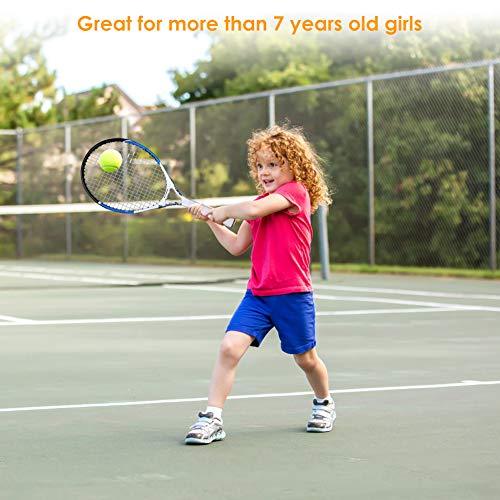 Fostoy Junior Tennis Racket, Tennis Racquet Kids Racket with Storage Bag Perfect for Boys&Girls Sports Training 21.6 inch (Blue)