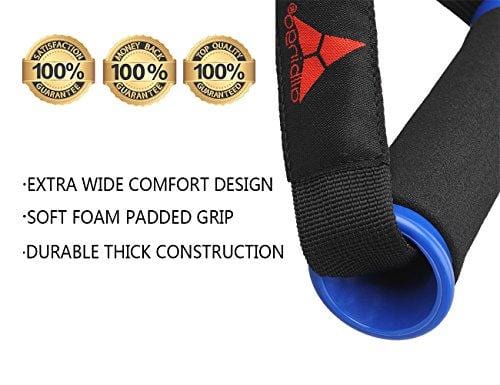 Upgraded Grip Wide Design Resistant Ultra Heavy Duty Handles with Solid ABS Cores, Durable Carabiners, Super Strong Nylon Webbing, and Heavy Gauge Welded D-rings