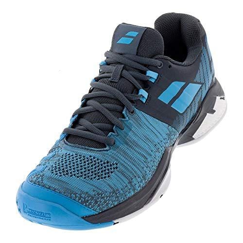 Babolat Men's Propulse Blast All Court Tennis Shoes, Grey/Blue (10.5 US)