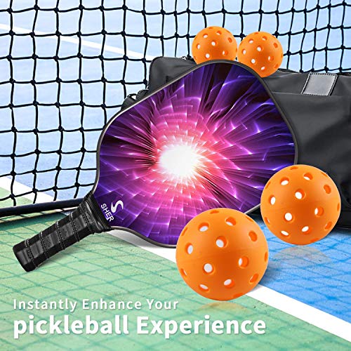 IUZIT Outdoor Pickleball Balls 40 Holes Specifically Designed for Pickleball Sport, High-Vis Optic Orange/Yellow Pickleballs USAPA Approved for Outdoor & Indoor Use
