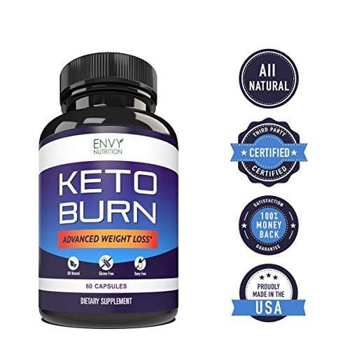 Keto Burn Diet Pills – Advanced Weight Loss - BHB Salts Burn Fat, Support Ketosis, Boost Energy and Enhance Focus
