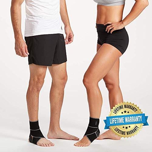 ComfiLife Ankle Brace for Men & Women – Adjustable Compression Ankle Support Wrap – Perfect Ankle Sleeve for Plantar Fasciitis, Achilles Tendon, Minor Sprains, Sports – Breathable, One Size Fits All