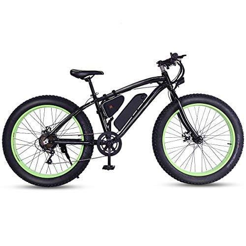 Goplus 26'' Electric Bike E-Bike Mountain Beach Snow Bicycle Fat Tire Bike Speed Up to 12.5MPH with 3 Riding Modes, Removable 36V Lithium Battery (Black)