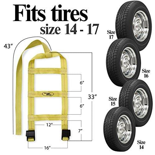 Tow Dolly Straps with Flat Hooks & Carrying Bag (2 Pack) - Essential Vehicle Tow Dolly Strap Harness (10.000 lbs Working Capacity) - Universal Tow Dolly Straps System & Flat Hook Design