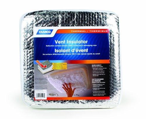 Camco RV Vent Insulator And Skylight Cover With Reflective Surface, Fits Standard 14" RV Vents (45192)
