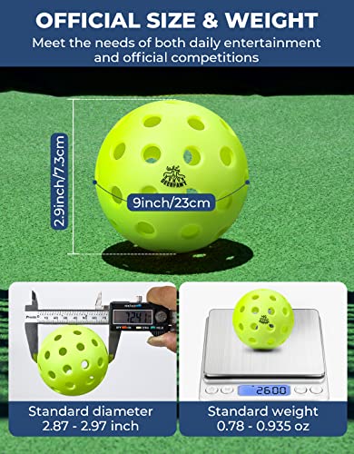 DEERFAMY 40 Pickleball Balls for Outdoor & Indoor, USAPA Approved for Sanctioned Tournament Play,4 Pack/6 Pack