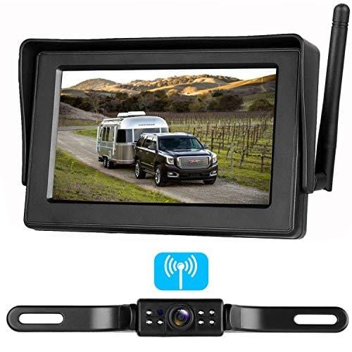ZSMJ Digital Wireless Backup Camera Kit, Stable Signal Reverse Camera Kit with Super Night Vision, IP68 Waterproof Rear View Camera 4.3'' LCD Monitor for Trucks/RV/Vans/Trailer Over 660ft Transmission