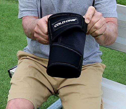 Elbow Ice Pack Soft Brace + Compression for Tennis Elbow Fast Pain Relief, 360 deg. Ice Wrap, 0 deg. C 15-20 Minutes, Icing Recommended by Ortho MDS as Safe and Effective. Universal Size, USA