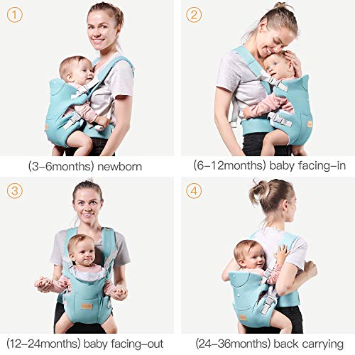 TIANCAIYIDING Ergonomic Baby Carrier，Soft & Breathable Baby Carriers Backpack Front and Back for Infants to Toddlers Up to 44 lbs