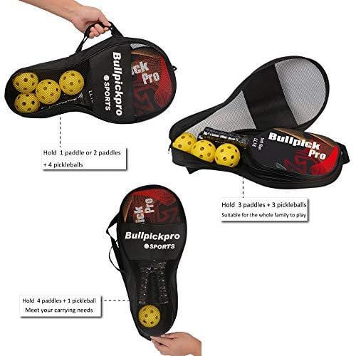 Bullpickpro Premium Pickleball Bag Pickleball Holder Backpack Pack Fits Multiple Paddles with Convenient Pockets