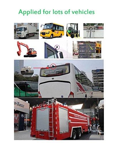 Camecho Truck Backup Camera Heavy Duty 18 LED IR Night Vision Waterproof Vehicle Rear View Camera 12 V 24V Backup Camera Without Guide Line (Rear Camera + 32.8 ft Cable)