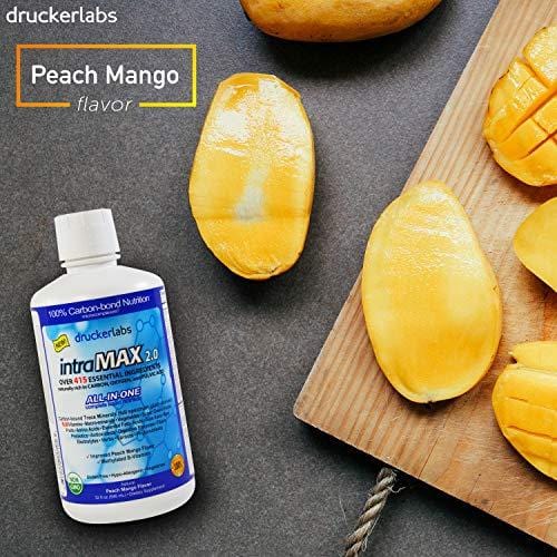 DRUCKER LABS - IntraMAX 2.0 - Organic Liquid Trace Minerals, Multivitamin and Multi-Nutritional Dietary Supplement (32 Ounces / 946 Milliliters, Peach Mango Flavor)