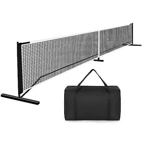 RXUTOTE Portable Pickleball Net Set, 22 FT USAPA Regulation Size for Full Court System Outdoors Driveway Matches, Easy Setup to Experience Competitive Pickle Ball Game Anywhere