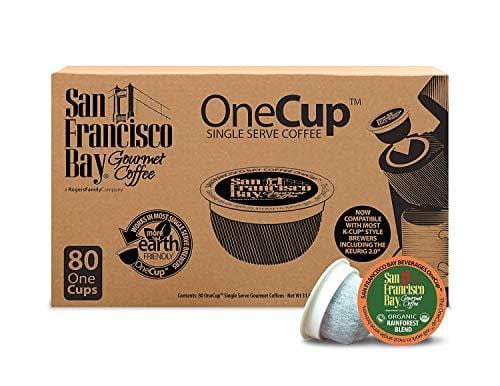 San Francisco Bay OneCup, Organic Rainforest Blend, Single Serve Coffee K-Cup Pods (80 Count) Keurig Compatible