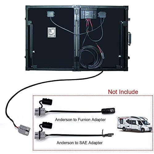 ACOPOWER 100W Portable Solar Panel Kit, Waterproof 20A Charge Controller for Both 12V Battery and Generator ...