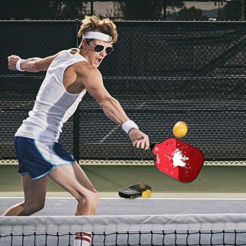 XS XSPAK Graphite Pickleball Paddle Set, Lightweight Graphite Honeycomb Composite Core Paddles Sets of 2 Including Racket Bag and 4 Balls, USAPA Approved
