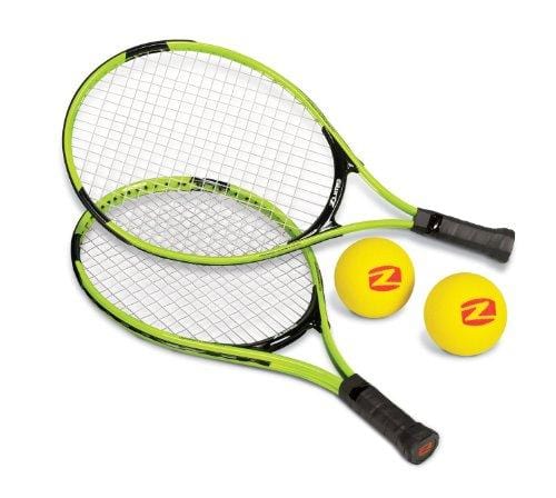 Zume Games Portable, Instant Tennis Set Includes Two Rackets, Two Balls, Net, and Carrying Case
