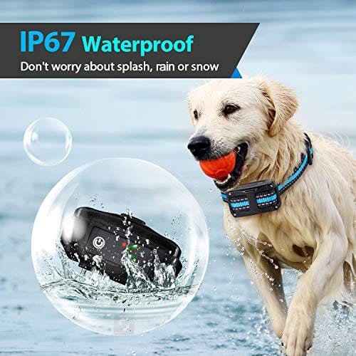PetYeah [Upgraded 2019] Dog Anti Bark Collar Smart Detection Adjustable Collar Rechargeable Rainproof Beep Vibration Shock 5 Sensitivity Humane & Harmless Bark Collar for Small Medium, Large Dog
