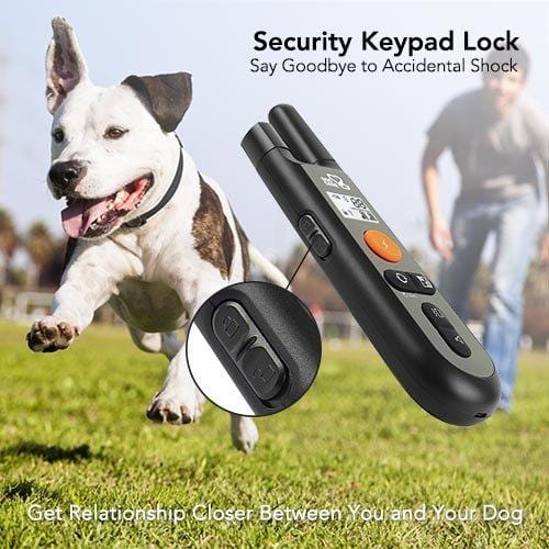 Dog Training Collar - Rechargeable Dog Shock Collar w/3 Training Modes, Beep, Vibration and Shock, 100% Waterproof Training Collar, Up to 1000Ft Remote Range, 0~99 Shock Levels Dog Training Set