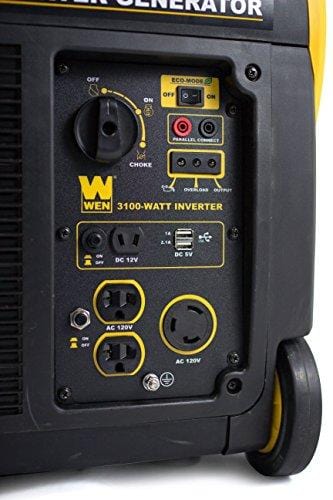 WEN 56310i CARB Compliant Inverter Generator with Built-in Wheels and Handle, 3100W