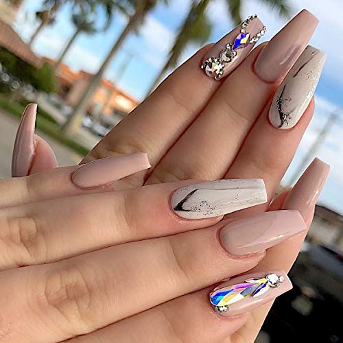 120 Pcs Multi Shapes Glass Crystal AB Rhinestones For Nail Art Craft, Mix 12 Style FlatBack Crystals 3D Decorations Flat Back Stones Gems Set (120 pcs Crystals+1728 pcs rhinestones)