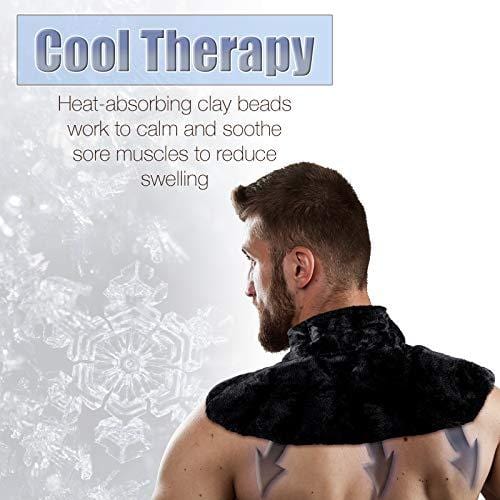 Heating Pad for Neck and Shoulders | Microwavable Weighted Heat Therapy Wrap with 100% Natural Aromatherapy Herbs | Microwave Hot/Cold Pack for Pain & Anxiety Relief, Tension Headache Migraines & More