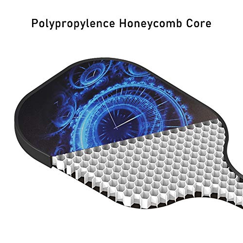 hrongshk Pickleball Paddles, Pickleball Paddles Set of 2, 4 Pickleball Balls and 1 Racket Bag, Lightweight Graphite Carbon Fiber Face, Polypropylene Honeycomb Core, Edge Guard Cushion Grip