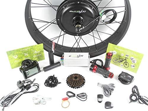 EBIKELING 48V 1200W 26" Fat Direct Drive Front Or Rear Electric Bicycle Conversion Kit (Front/LED/Twist)