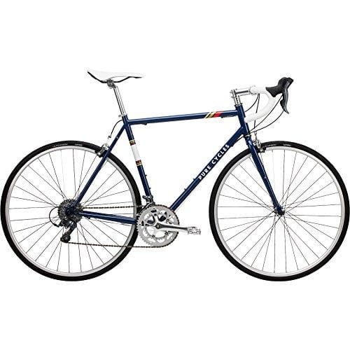 Pure Cycles Classic 16-Speed Road Bike, 56cm/Large, Bonette Blue
