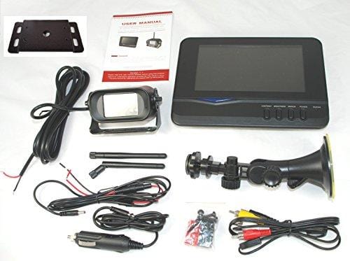 4Ucam Digital Wireless Camera + 7" Monitor + Adapter for Furrion FRCBRKT-BL Pre-install Mounting Kit (FOS48T-BL/FOC12TA-BL) for RV, Trailer, 5th Wheels