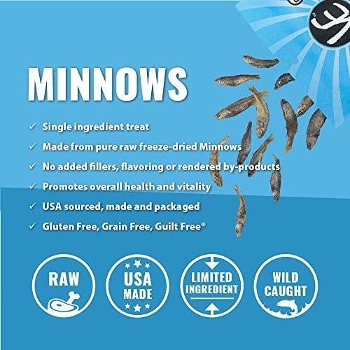Vital Cat Freeze-Dried Minnows Grain Free Limited Ingredient Cat Treats, .5 Oz Resealable Bag