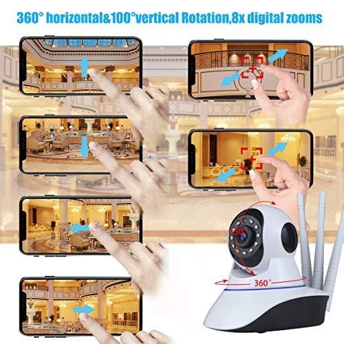 Video Baby Monitor with Camera and Audio,1080P Wifi Indoor Home Security Surveillance IP Cameras for Home Pet Dog Camera with Night Vision&2 Way Audio--(Youtube Set up Video)