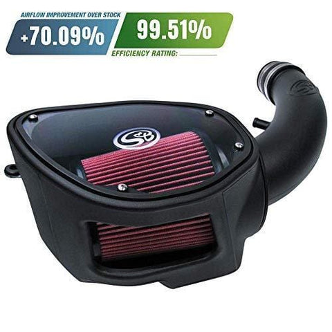 S&B Filters 75-5084 Cold Air Intake For 2007-2011 Jeep Wrangler JK 3.8L (Oiled Cleanable, 8-ply Cotton Filter)