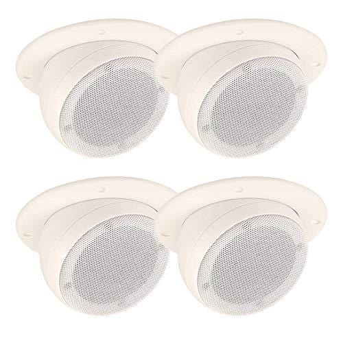Magnadyne 3" Tan Ceiling Mount Satellite Speaker for RV's or Mobile Homes (4 Speakers)