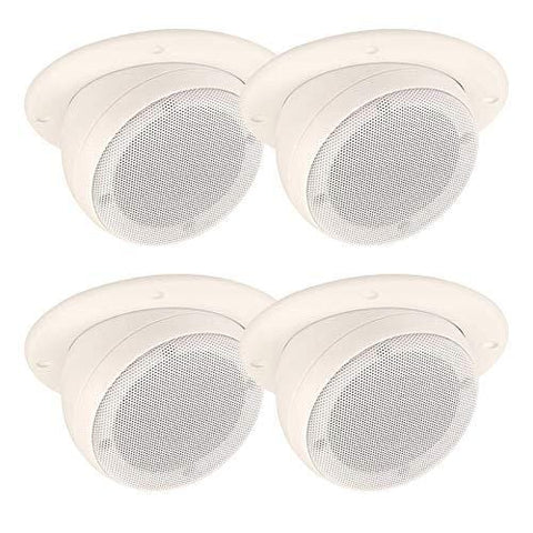 Magnadyne 3" Tan Ceiling Mount Satellite Speaker for RV's or Mobile Homes (4 Speakers)