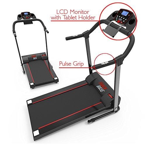 SereneLife Smart Digital Folding Exercise Machine - Electric Motorized Treadmill with Downloadable Sports App for Running & Walking - Pairs to Phones, Laptops, & Tablets via Bluetooth - SLFTRD18
