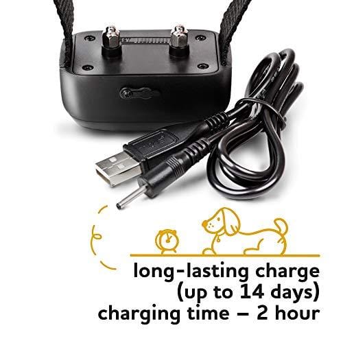 StopWoofer [Newest 2019] Humane Dog Bark Collar | Anti Barking Collar Small Dogs Medium Large Dogs | Rechargeable Anti bark Collar | No bark Collars Sound Warning Vibration Electric Stimulation