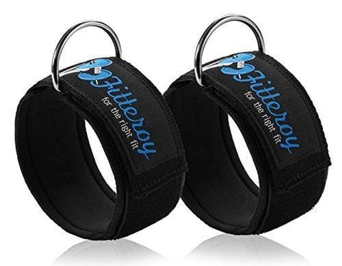 Fitteroy Ankle Straps for Cable Machine and Resistance Exercises (Pair) Strengthens and Tones Glutes and Hamstrings