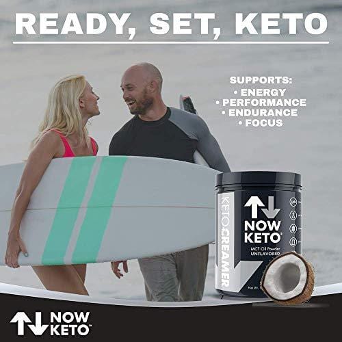 NOW KETO® Keto MCT Oil Powder from Coconuts | Low Carb High Fat | Medium Chain Triglyceride | Ketogenic Diet Supplement | Activates Ketosis & Boosts Ketones for Keto Diet. Keto Coffee Creamer.