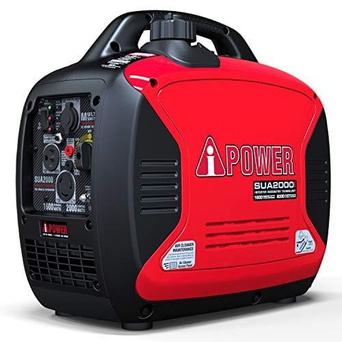 A-iPower SUA2000iV Super Quiet 2000-Watt Portable Inverter Generator CARB/EPA, 2000 Watt, RV Ready