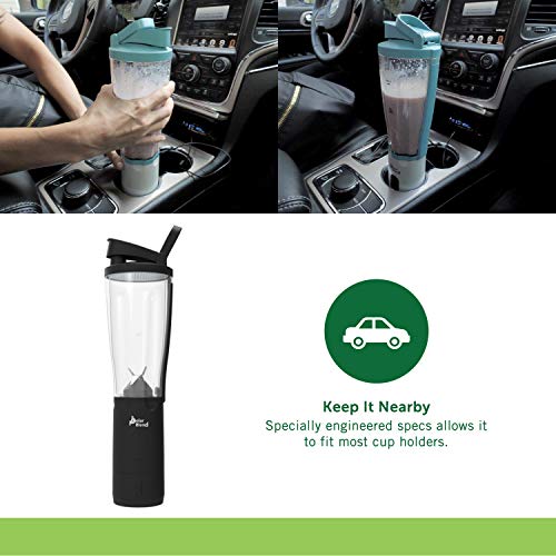 Polar Blend Portable and Cordless Blender - USB Rechargeable with Leak-Proof Lid Ideal for Shakes and Smoothies - Convenient for Travel, Office, and Gym Use (24 oz.)