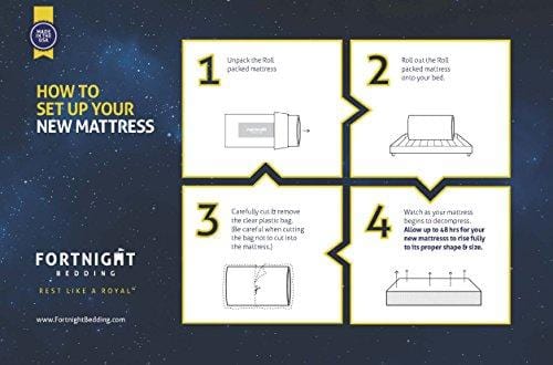 Fortnight Bedding 3 inch Foam Mattress with Durable Fabric Cover 30x74 inch for RV, Cot, Folding Bed & Daybed - CertiPUR-US Certified - Made in USA