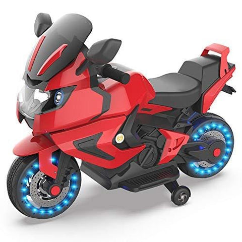 HOVERHEART Kids Electric Power Motorcycle 6V Ride On Bike (Red)