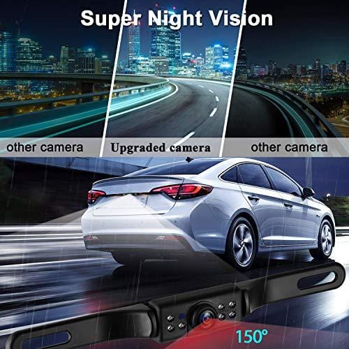 ZSMJ Digital Wireless Backup Camera Kit, Stable Signal Reverse Camera Kit with Super Night Vision, IP68 Waterproof Rear View Camera 4.3'' LCD Monitor for Trucks/RV/Vans/Trailer Over 660ft Transmission