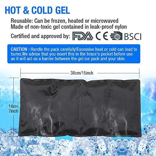 Ice Pack for Lower Back Pain Relief - Hot Cold Back Brace - for Lumbar, Waist, Abdomen, Hip Back Injuries - Relieve Sciatica, Coccyx, Scoliosis Herniated Disc - Back Support Belt for Men Women ARRIS